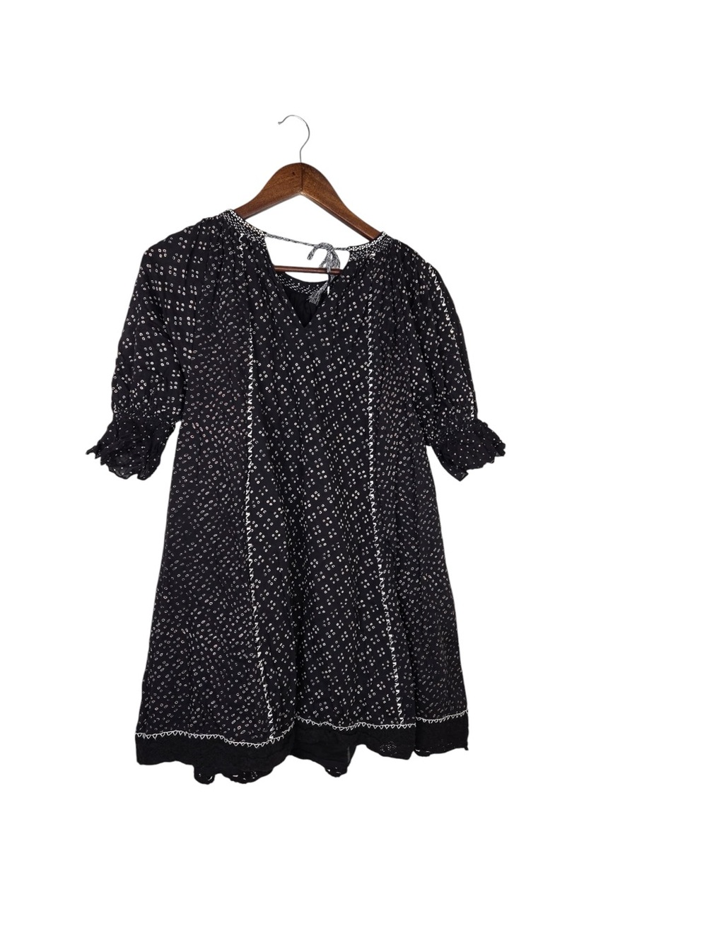Ulla Johnson Feroz Mini Dress Sz 4 Black Boho Prairie Designer - Picture 7 of 9